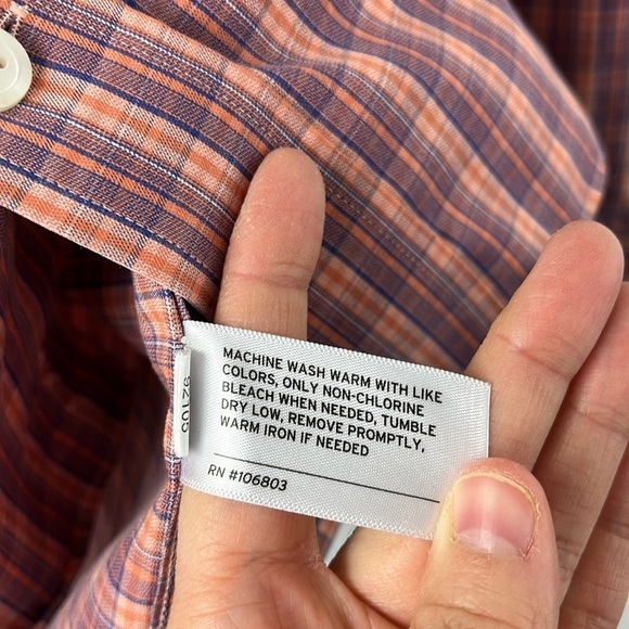 Duluth Trading Co Red Plaid Relaxed Fit Button Up Shirt Mens Size L - Picture 13 of 13